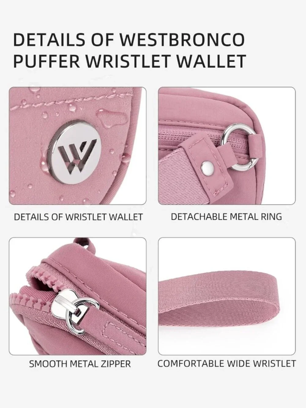 Quilted Nylon RFID Blocking Wristlet Wallet for Women - Phone & Card Holder